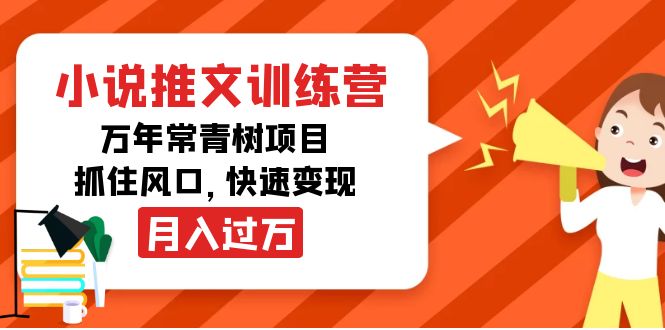 小说推文训练营，万年常青树项目，抓住风口，快速变现月入过万-网创资源吧