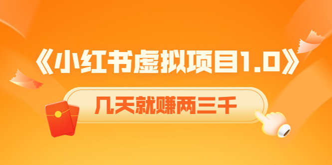 《小红书虚拟项目1.0》账号注册+养号+视频制作+引流+变现，几天就赚两三千-网创资源吧