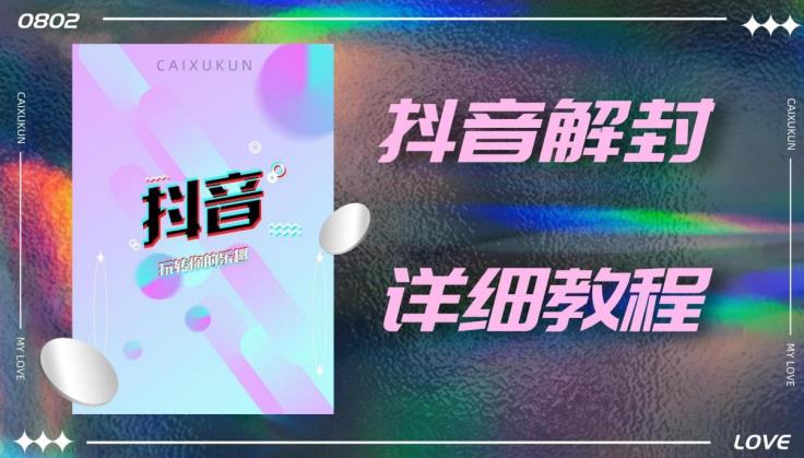 外面一直在收费的抖音账号解封详细教程，一百多个解封成功案例【软件+话术】-网创资源吧