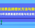 新消费品牌增长方法与案例精华课:20年消费赛道的经验与坑全收录-网创资源吧