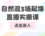 自然流3场起爆直播实操课 双标签交互拉号实战系统课-网创资源吧