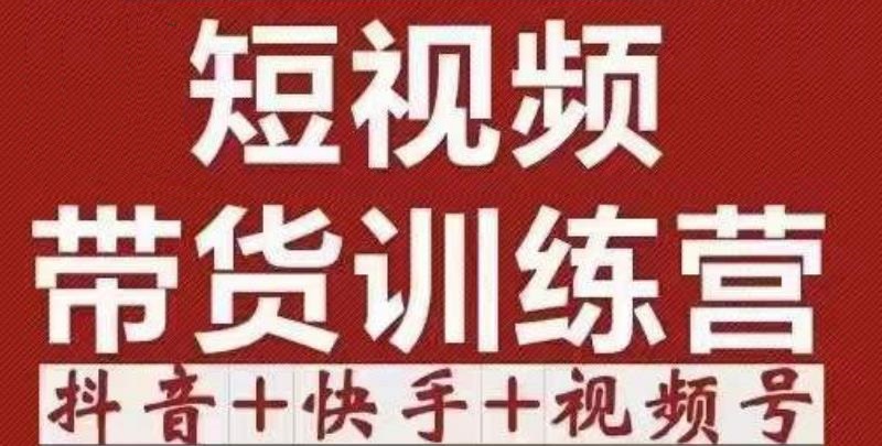 短视频带货特训营（第12期）抖音+快手+视频号：收益巨大，简单粗暴！-网创资源吧