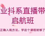 企业抖系直播带货启航班,正确入局方法,学这个课程就够了-网创资源吧