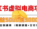 小红书虚拟电商项目:从小白到精英 月收益5000到30000 (视频课程+交付手册)-网创资源吧