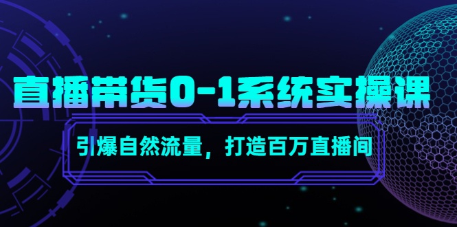 直播带货0-1系统实操课，引爆自然流量，打造百万直播间-网创资源吧
