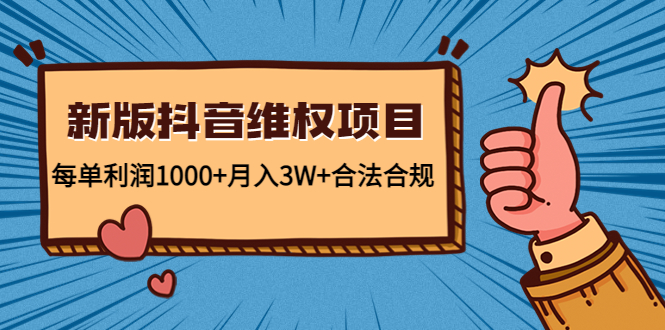 新版抖音维全项目：每单利润1000+月入3W+合法合规-网创资源吧