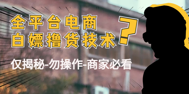 外面收费2980的全平台电商白嫖撸货技术（仅揭秘勿操作-商家防范必看）-网创资源吧