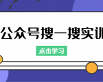 公众号搜一搜实训,收录与恢复收录、 排名优化黑科技,附送工具(价值998元)-网创资源吧