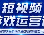 短视频游戏赚钱特训营,0门槛小白也可以操作,日入1000+-网创资源吧