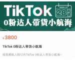 短视频疯人院TikTok 0粉达人带货小航海,TikTok Shop运营带货新模式-网创资源吧