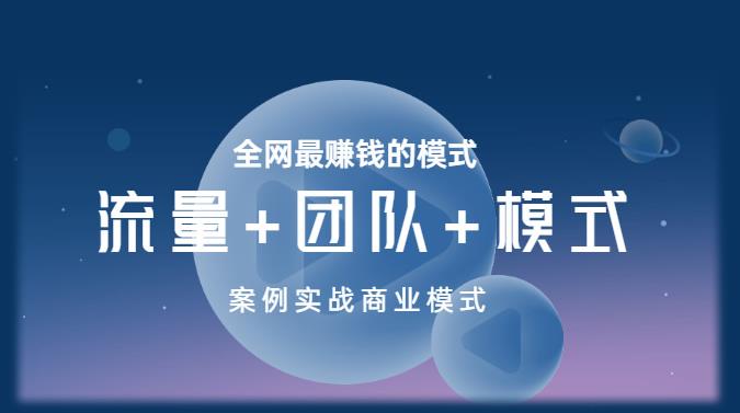 王冲老师《流量+团队+模式》商业模式实战课，全网最赚钱的模式-网创资源吧