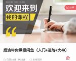 后浪带你纵横闲鱼(入门+进阶+大神),闲鱼最新玩法,简单粗暴-网创资源吧