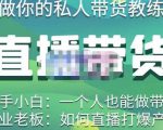 硬核传媒·直播带货(私人教练),实操实战教学,通俗易懂,学完后新手小白一个人也能做带货-网创资源吧