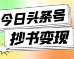 外面收费588的最新头条号软件自动抄书变现玩法,单号一天100+(软件+教程+玩法)-网创资源吧