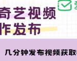 爱奇艺号视频发布,每天只需花几分钟即可发布视频,简单操作收入过万【教程+涨粉攻略】-网创资源吧