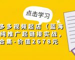 小乔·拼多多视频起店(蓝海项目),纯推广起链接实战,多玩法合集-价值2678元-网创资源吧