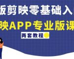 电脑版剪映零基础入门教程+剪映APP专业版课程(两套教程)-网创资源吧