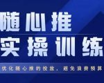 飞哥·随心推实操训练,优化随心推投放,避免浪费预算-网创资源吧