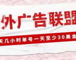 外面收费1980的最新国外LEAD广告联盟搬砖项目,单号一天至少30美金【详细玩法教程】-网创资源吧