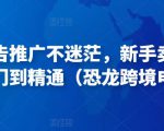 亚马逊广告推广不迷茫，新手卖家产品运营入门到精通（恐龙跨境电商）-网创资源吧