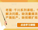 老猫·千川系列课程,千川投放解决问题,缺流量搞流量,缺投产搞投产,缺规模扩规模-网创资源吧