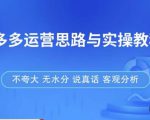 拼多多店铺运营思路与实操教程,快速学会拼多多开店和运营,少踩坑,多盈利-网创资源吧
