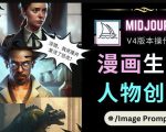 Midjourney V4版本操作教程:2个简单参数,完成漫画生成,人物创建-网创资源吧