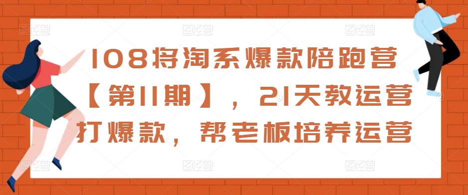 108将淘系爆款陪跑营【第11期】，21天教运营打爆款，帮老板培养运营-网创资源吧