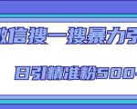 微信搜一搜引流全系列课程,日引精准粉500+(8节课)-网创资源吧