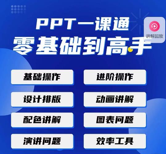 PPT·一课通·0基础到高手：通俗易懂快速掌握PPT的各种应用场合-网创资源吧