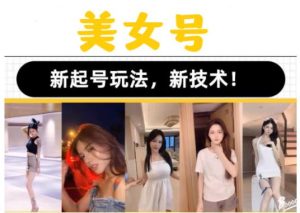 2023抖音快手短视频美女号课程制作玩法教程，美女号搬运新起号玩法，新技术（素材+教程）-网创资源吧