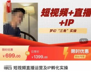 谦四·短视频直播运营及IP孵化实操,80节干货实操分享-网创资源吧