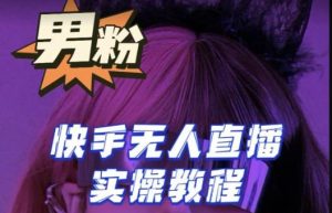 【男粉落地项目】零基础玩转男粉快手无人直播月入3w+,2023快手无人直播实操教程-网创资源吧