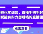 直播孵化实训营,直播手把手起号,赋能有实力想赚钱的直播团队-网创资源吧