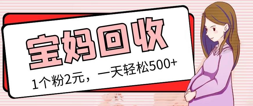 最新宝妈粉回收变现计划及胎教音乐高端变现玩法全套教程！（非老玩法）-网创资源吧