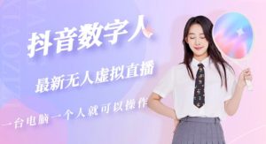 抖音数字人虚拟无人直播间打造（外面收费6000）-网创资源吧