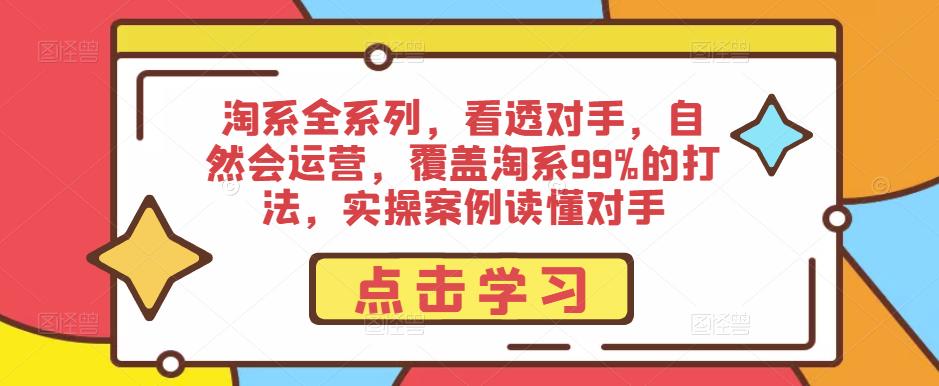 淘系全系列，看透对手，自然会运营，覆盖淘系99%的打法，实操案例读懂对手-网创资源吧