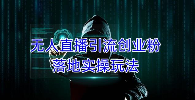 外面收费3980的无人直播引流创业粉落地实操玩法，单日引100+精准创业粉-网创资源吧