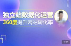 独立站数据化运营,360度提升网站转化率,亿级独立站大卖,带你用数据说话,提升转化率超过4%-网创资源吧