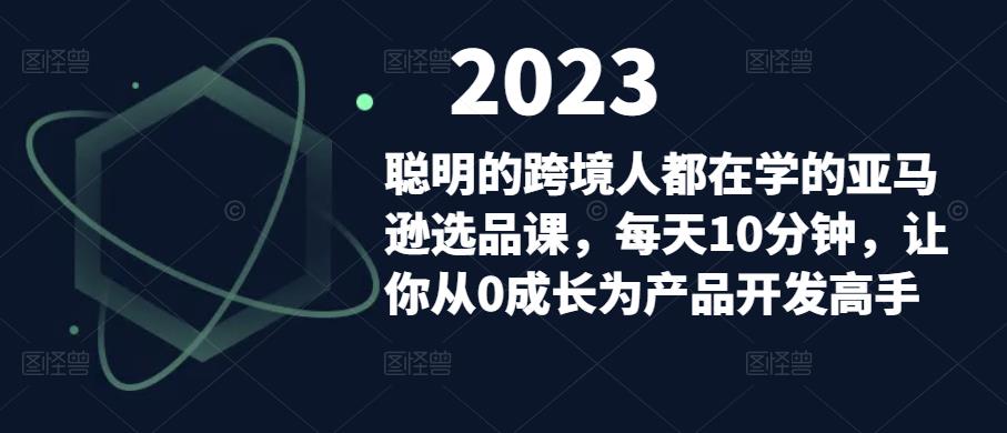 聪明的跨境人都在学的亚马逊选品课，每天10分钟，让你从0成长为产品开发高手-网创资源吧