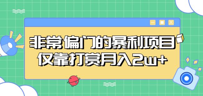 非常偏门的暴利项目，仅靠打赏月入2w+-网创资源吧
