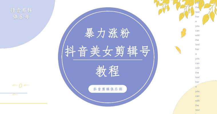 抖音快手暴力涨粉美女混剪视频教程，百分百过原创图片教程！附带违规申诉方法-网创资源吧