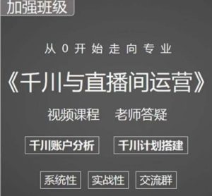 阳光哥·千川图文与直播间运营,从0开始走向专业,包含千川短视频图文、千川直播间、小店随心推-网创资源吧