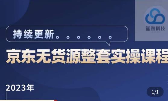 蓝七·2023京东店群整套实操视频教程，京东无货源整套操作流程大总结，减少信息差，有效做店发展-网创资源吧