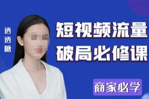 2023最新透糖短视频流量破局必修课——商家必学-网创资源吧