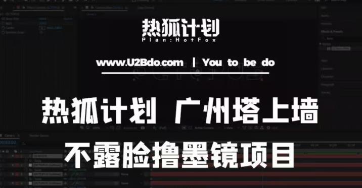 热狐计划抖音无人直播广州塔上墙，不露脸撸墨镜项目（素材+教程+插件）-网创资源吧