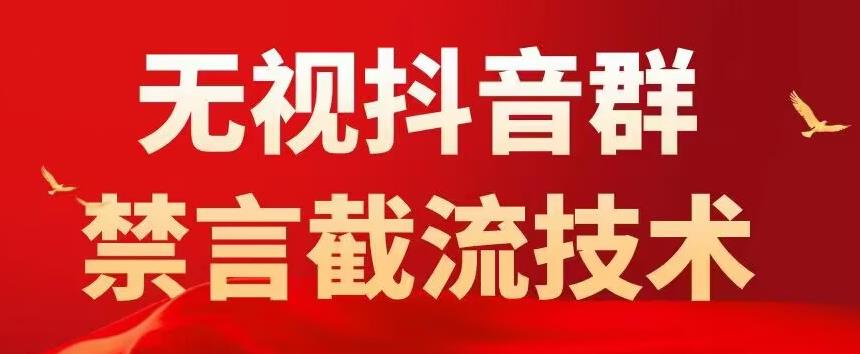 外面卖1500抖音粉丝群无视禁言截流技术，抖音黑科技，直接引流，0封号-网创资源吧