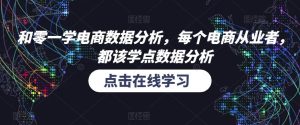 和零一学电商数据分析,每个电商从业者,都该学点数据分析-网创资源吧