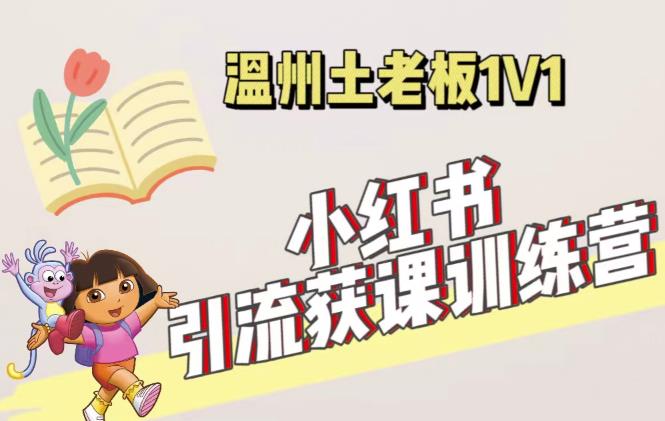 小红书1对1引流获客训练营：账号、内容、引流、成交（价值3999元）-网创资源吧