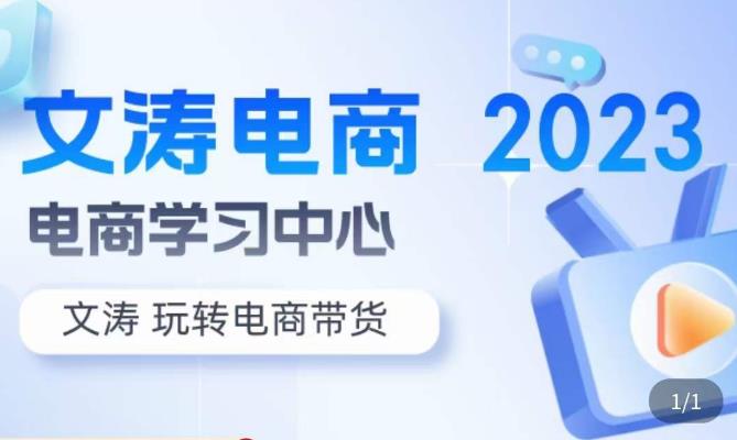 文涛电商·7天零基础自然流起号，​快速掌握店铺运营的核心玩法，突破自然展现量，玩转直播带货-网创资源吧